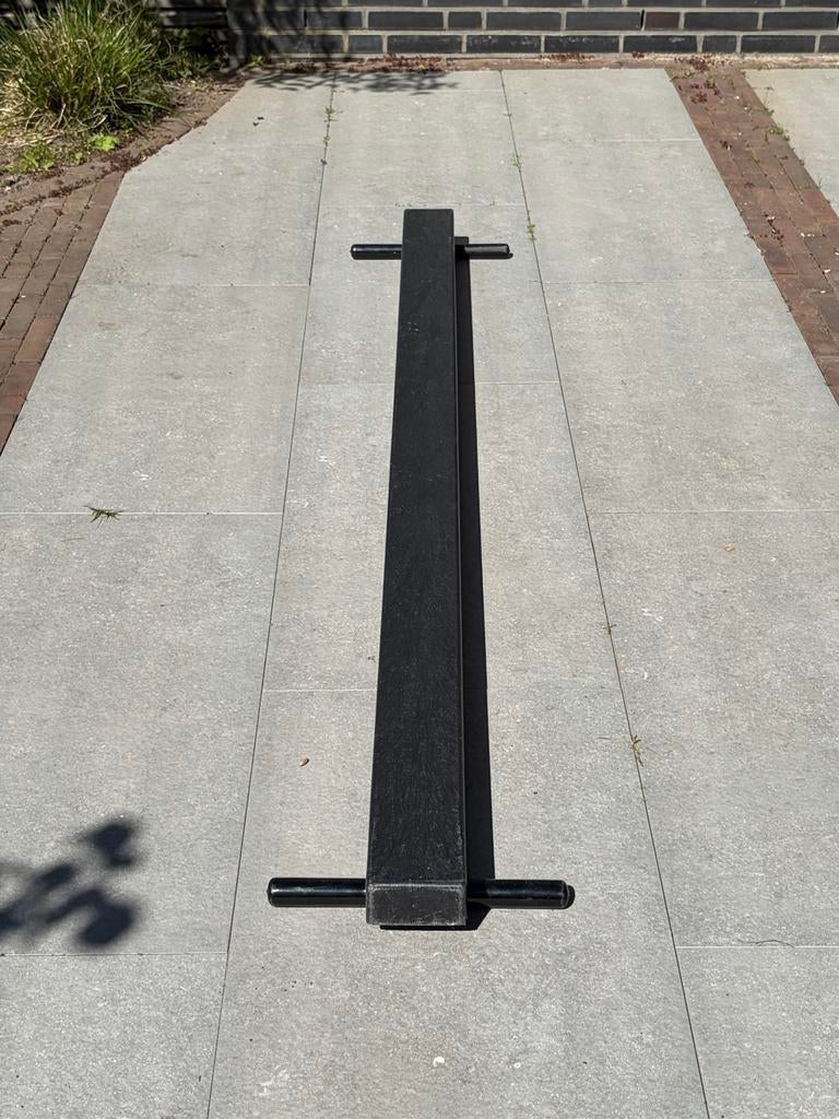Turnbalk 2 meter - Ideaal voor thuis trainen!, Ophalen, Gebruikt, Materiaal, Zwart