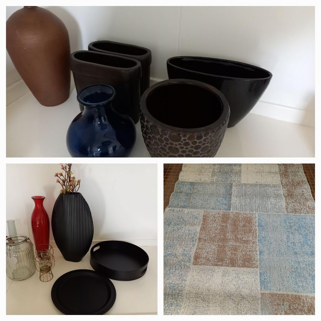 Verschillende vazen, schalen en een vloerkleed, Huis en Inrichting, Ophalen