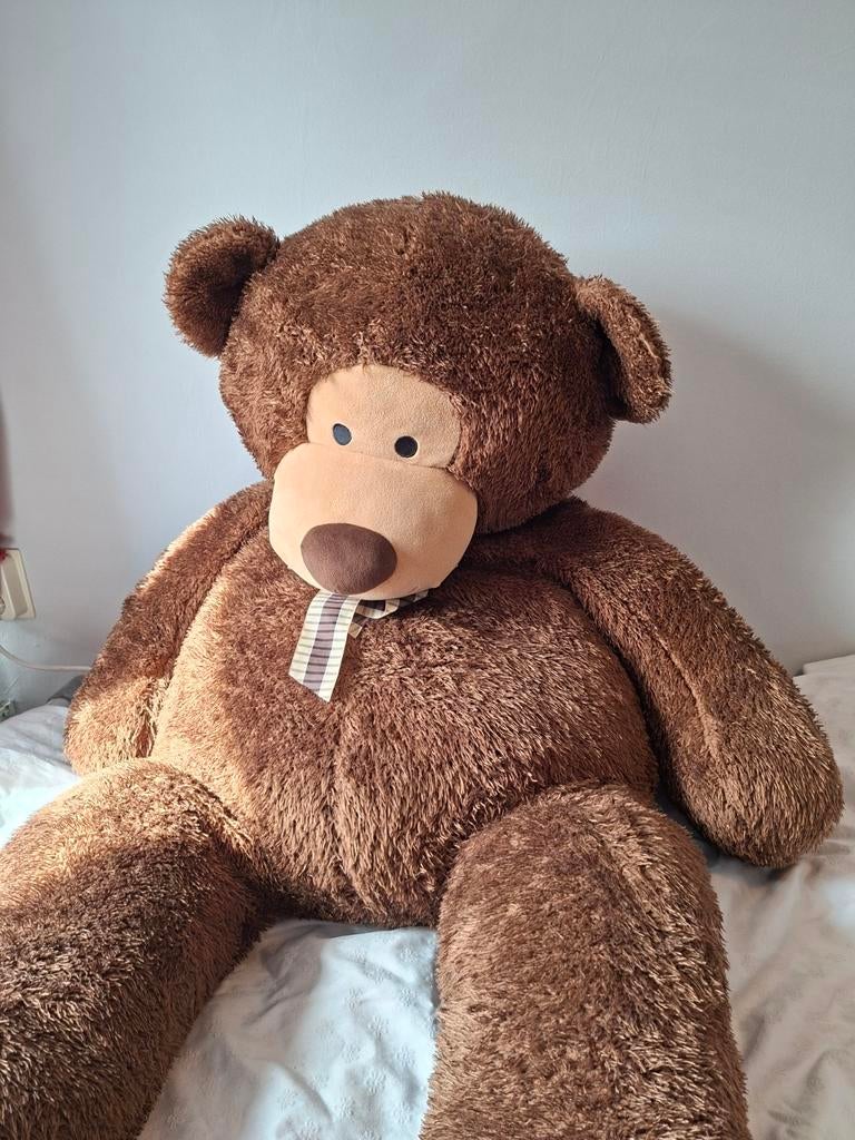 Bruine grote teddy beer, Ophalen, Zo goed als nieuw, Stoffen beer, Overige merken