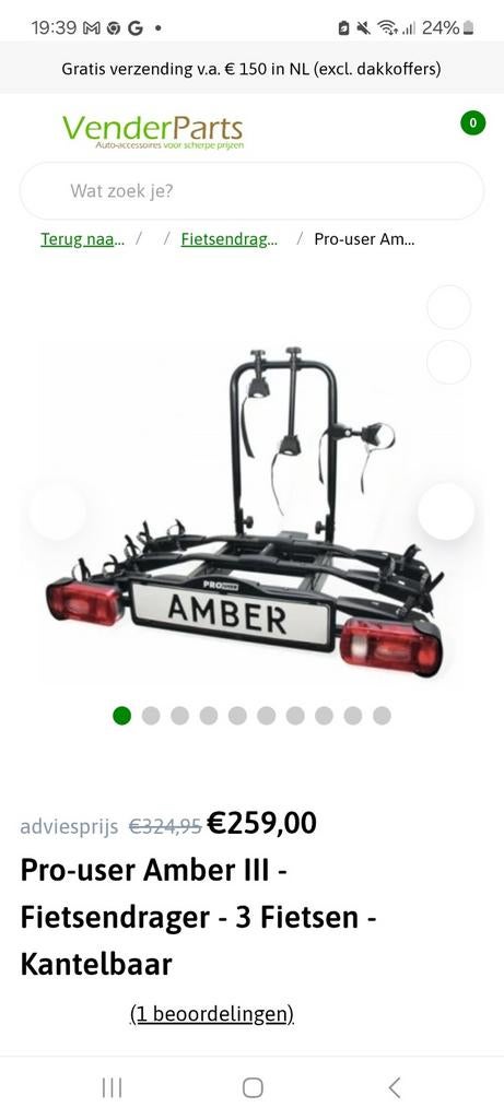 Fietsdrager zgan., Ophalen, Zo goed als nieuw, Trekhaakdrager