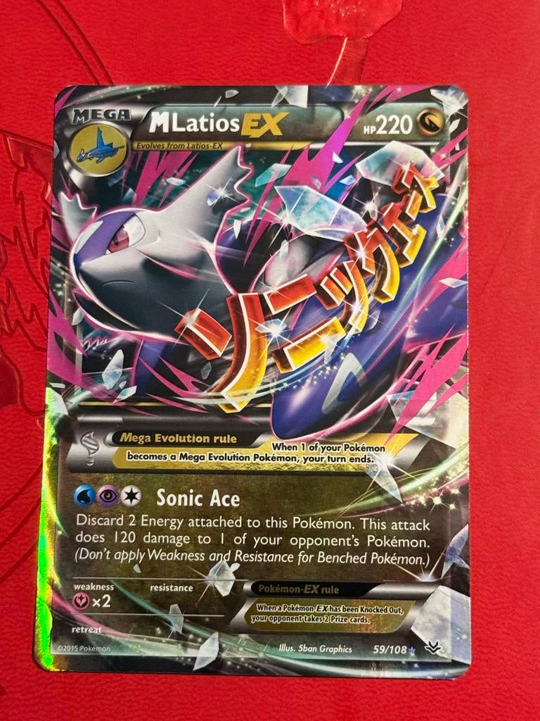 Mega Latios EX - Near Mint, Ophalen of Verzenden, Zo goed als nieuw, Losse kaart, Foil