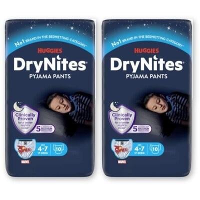 500 DryNites Pyjama Pants - Maat 4-7 jaar (17-30kg), Kinderen en Baby's, Babykleding | Overige, Ophalen of Verzenden, Nieuw, Huggies DryNites