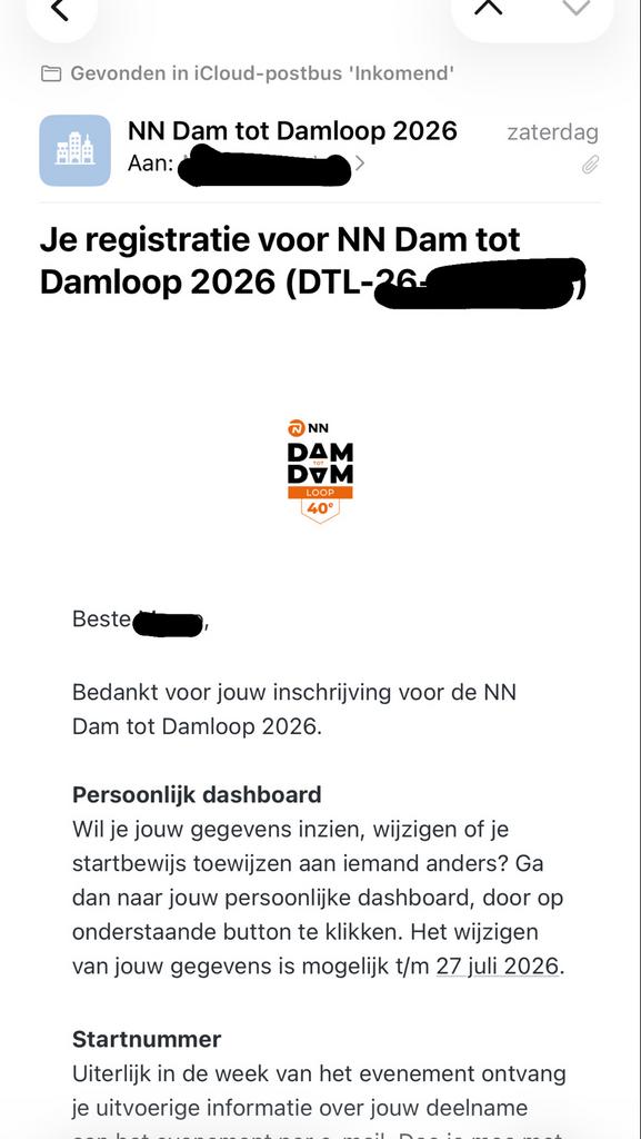 Dam tot dam startbewijs, Tickets en Kaartjes, Eén persoon, September