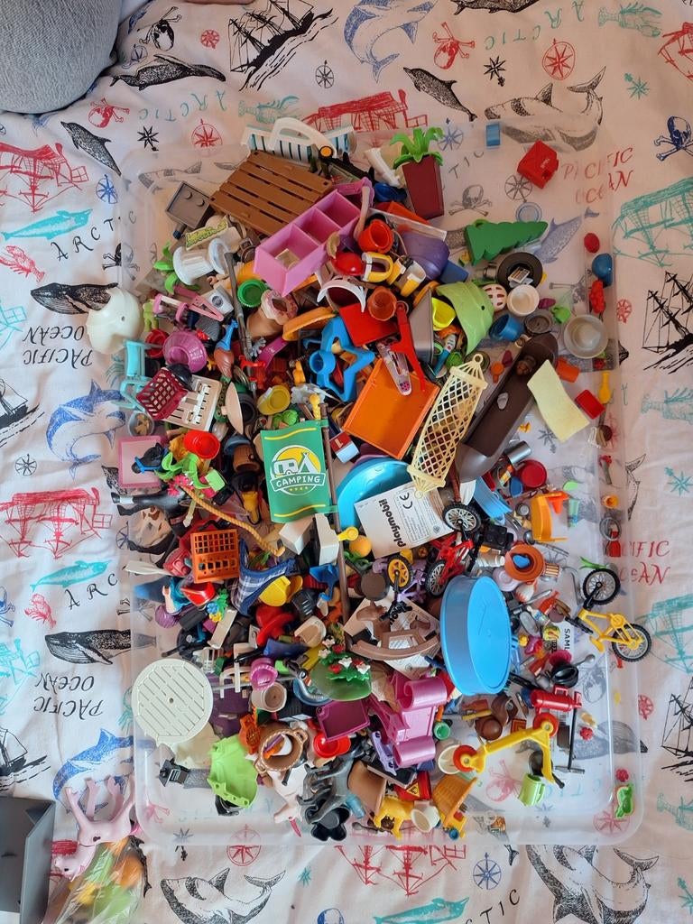 Hele partij playmobil,  vliegtuig , kermis, huis, rosa huis, Ophalen, Meerdere stickers