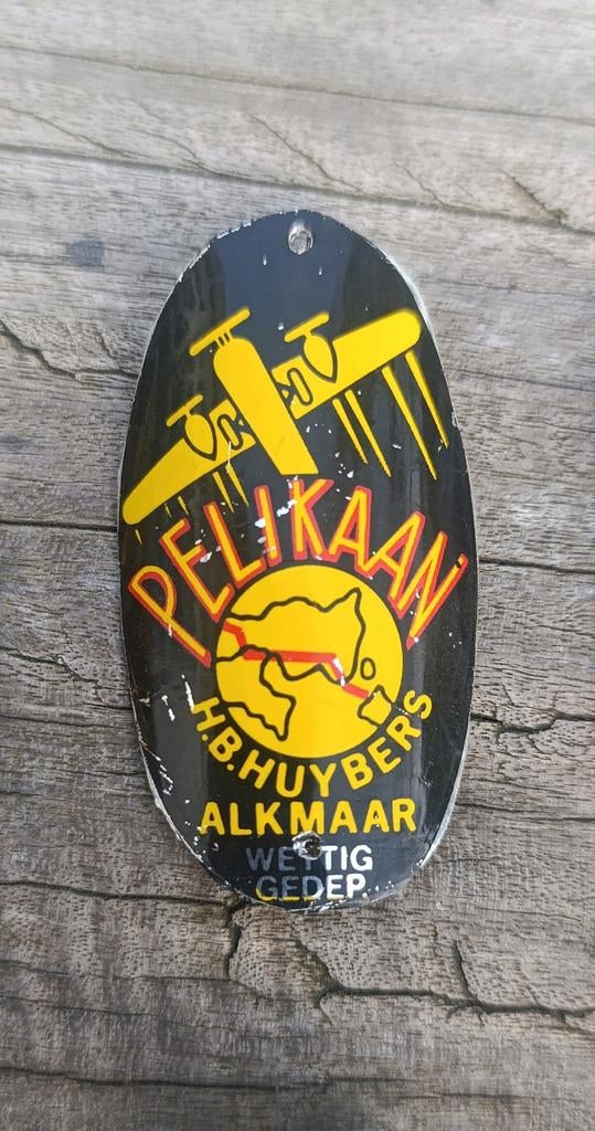Pelikaan, KLM, Huybers Alkmaar Balhoofd plaatje , pre-war, Ophalen of Verzenden, Gebruikt, Auto's