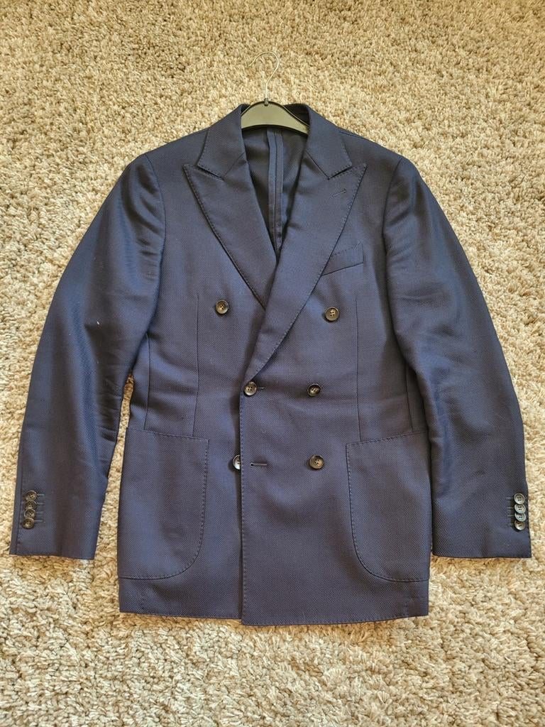 Suitsupply double breasted blazer, Ophalen of Verzenden, Gedragen, Maat 46 (S) of kleiner, Blauw