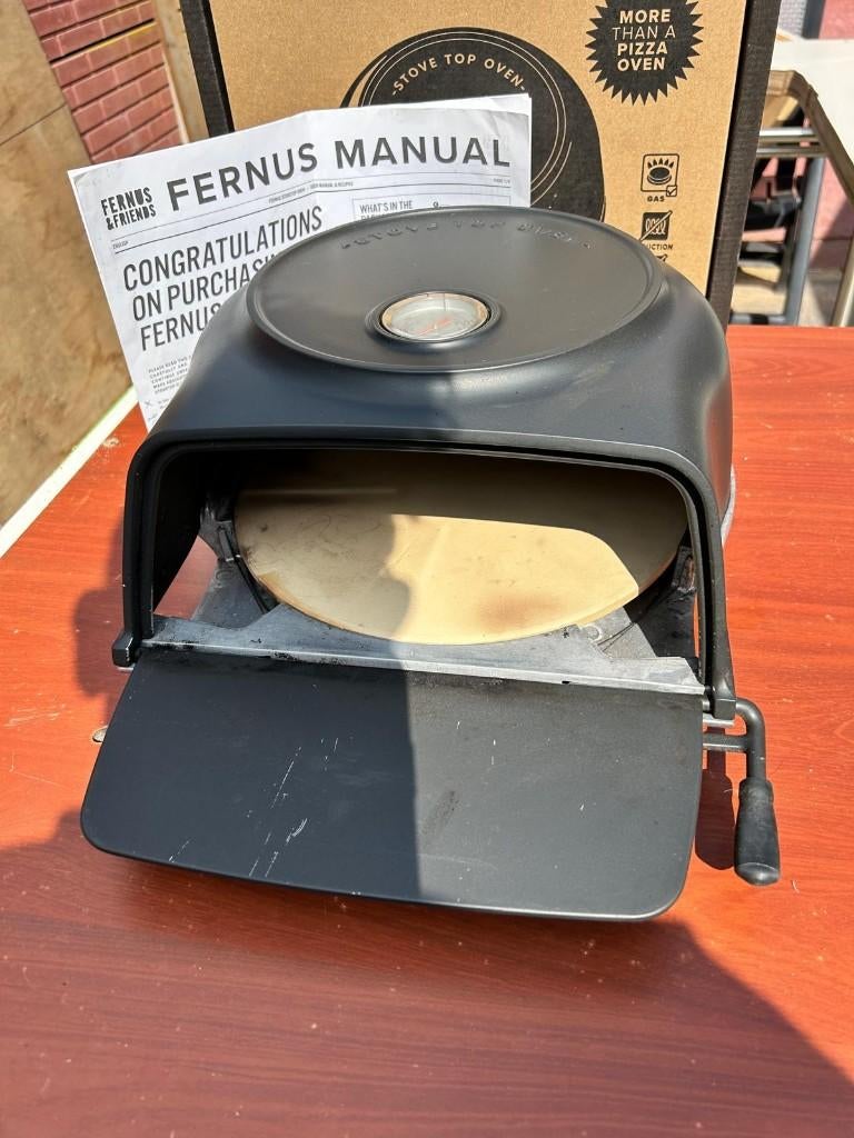 Fernus pizzaoven pizza oven fornuis stove top mat zwart, Ophalen of Verzenden, Zo goed als nieuw