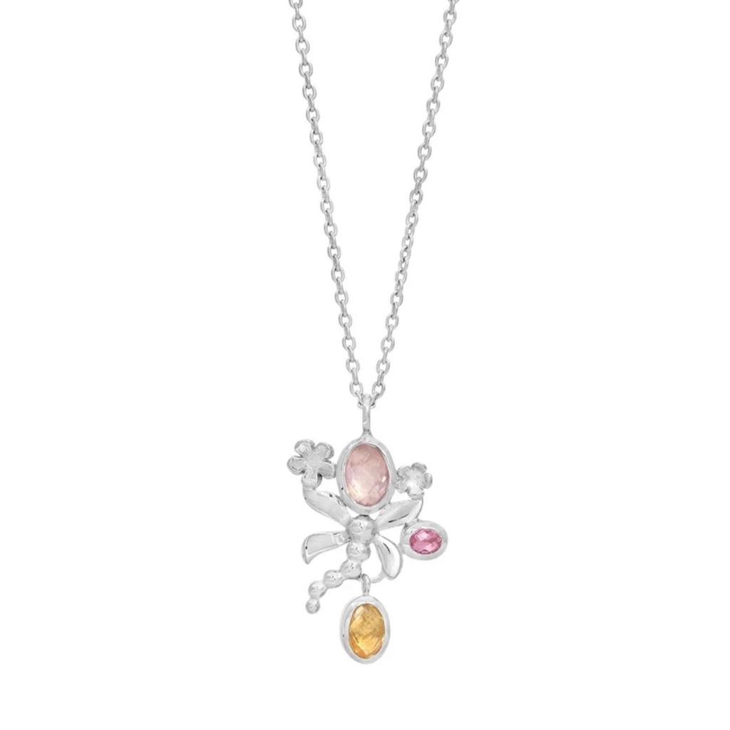 RABINOVICH 81202020 ZILVEREN COLLIER MET HANGER ROZENKWARTS, Sieraden, Tassen en Uiterlijk, Nieuw, Ophalen of Verzenden, Roze