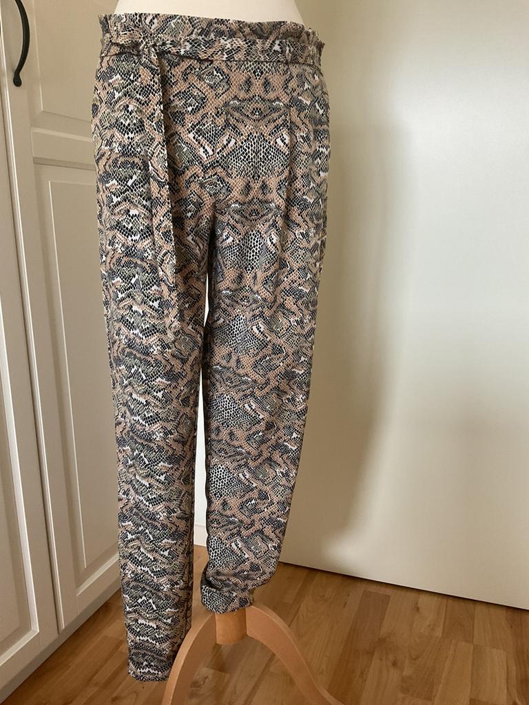 TRAVEL Broek Slangenprint, Bruin, Zo goed als nieuw, Lang, Ophalen