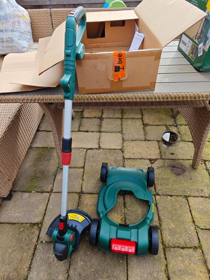 Grizzly Tools Accu Multitrimmer 3-in-1, Tuin en Terras, Grastrimmers, Zo goed als nieuw, Accu, 30 tot 50 cm, Ophalen