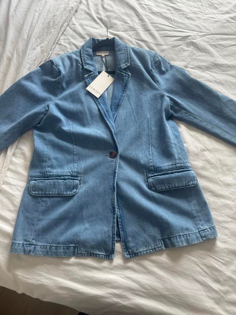 Claudia strater jeans jasje / blazer 40, Kleding | Dames, Ophalen of Verzenden, Zo goed als nieuw, Maat 38/40 (M), Blauw