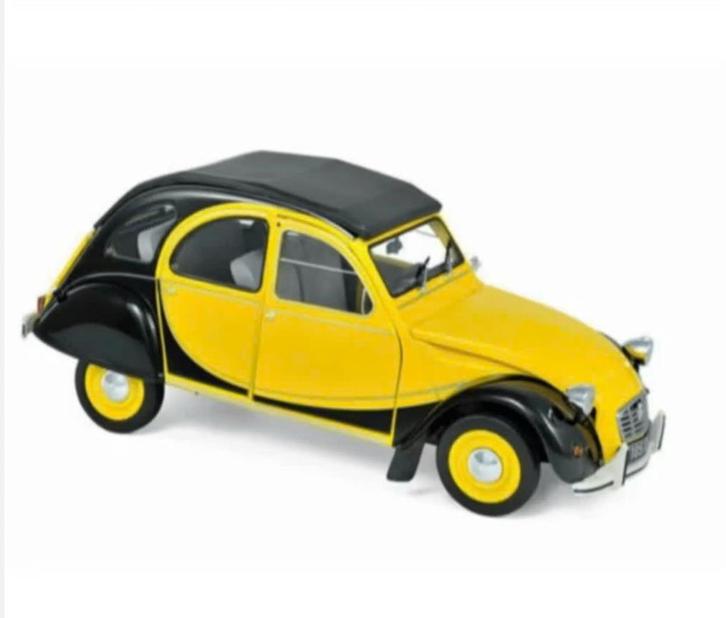 Citroen 2CV Charleston '82 Geel/Zwart 1/18 NOREV ref: 181493, Hobby en Vrije tijd, Modelauto's | 1:18, Nieuw, Auto, Norev, Verzenden