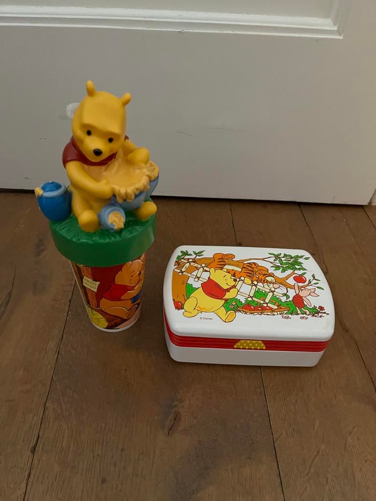 Winnie de Poeh beker en broodtrommel set, Ophalen of Verzenden, Nieuw, Jongen of Meisje