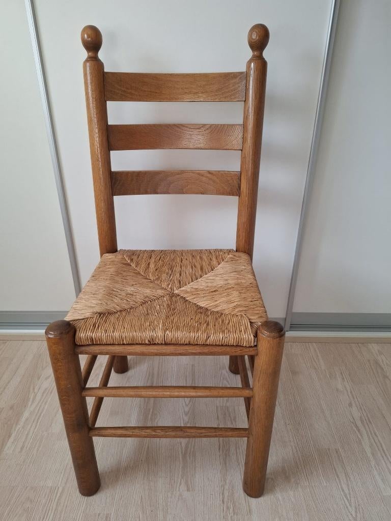 4 eikenhoutel stoelen, Ophalen, Ambachtelijk, Bruin, Nieuw