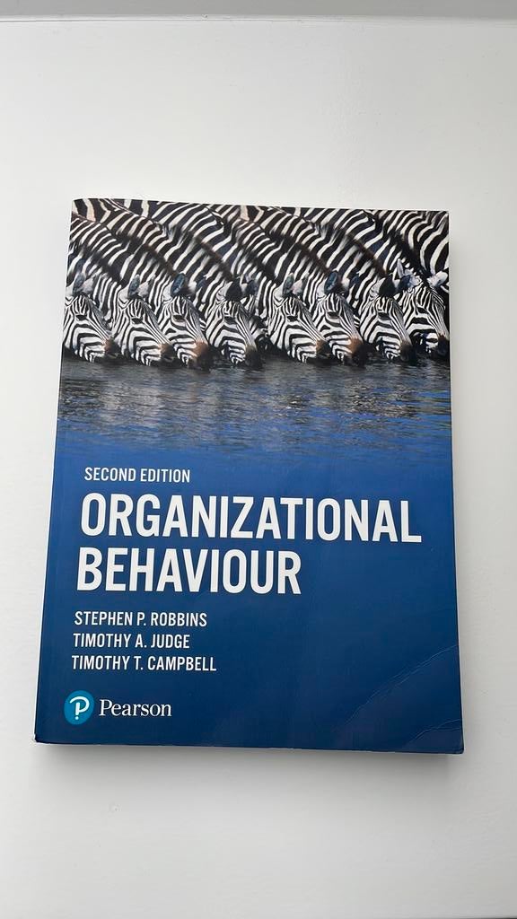 Organizational Behavior - Robbins, Judge, Campbell, Ophalen of Verzenden, Beta, Zo goed als nieuw, WO