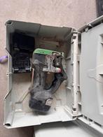 Hitachi draad eind knipper met accu's en lader, Ophalen of Verzenden, Gebruikt