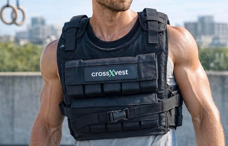 CrossXvest gewichtsvest incl 20x1KG, Sport en Fitness, Fitnessmaterialen, Ophalen, Gebruikt, Rug, Overige typen
