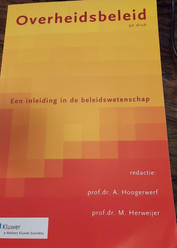 Overheidsbeleid, Boeken, Verzenden, Hoogewerf, HBO, Zo goed als nieuw