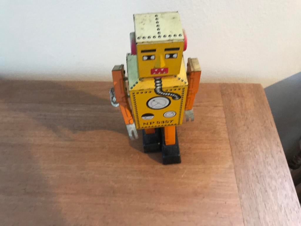 Vintage 1950/1960 blikken robot,robot lilliput, opdraaibaar, Ophalen of Verzenden, Zo goed als nieuw