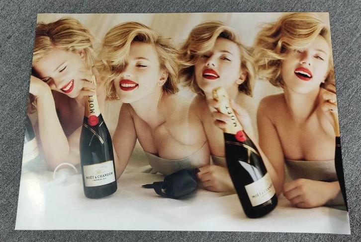 Grote MOET & CHANDON Champagne Bar Pub Reclame Poster, Verzamelen, Merken en Reclamevoorwerpen, Nieuw, Reclamebord, Ophalen of Verzenden