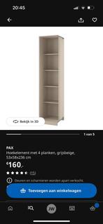 Pax kast hoekelement 53x58x236 cm + bergsbo deur grijs beige, Ophalen, Zo goed als nieuw