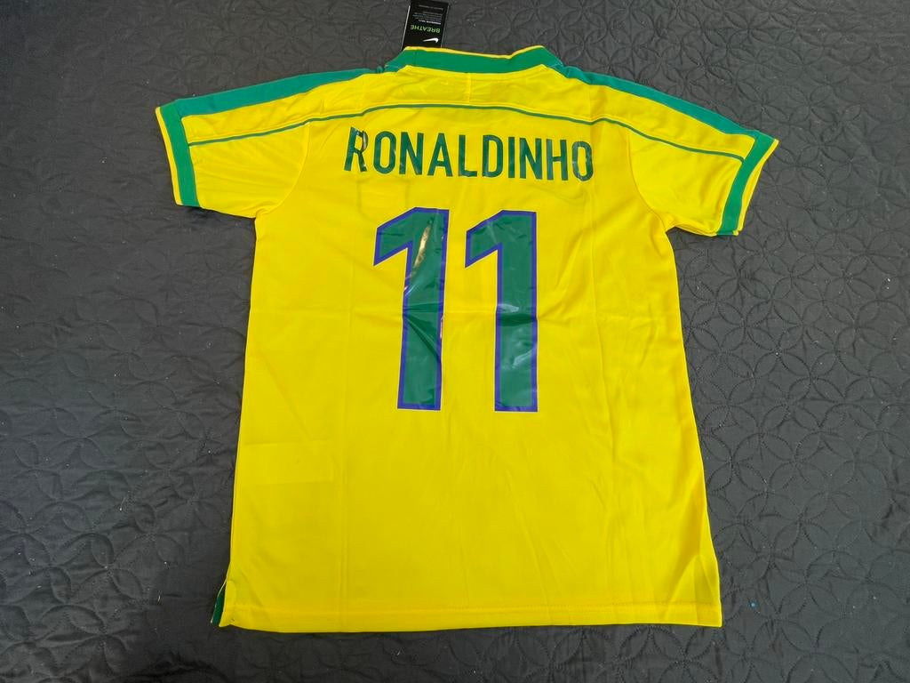 Brazilië 1998 Ronaldinho maat S, Ophalen of Verzenden, Nieuw, Maat 46 (S) of kleiner, Geel
