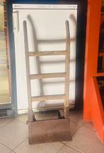 Steek kar voor zakken oud eikenhout met ijzeren wielen zwaar, Antiek en Kunst, Ophalen