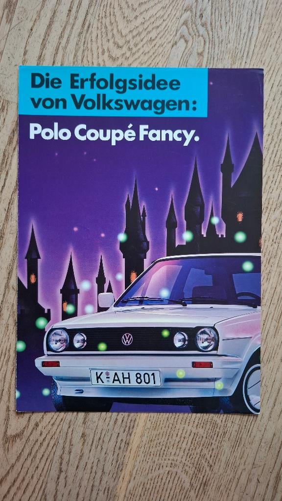 Volkswagen Polo Coupé Fancy folder 1987 (DE), Ophalen of Verzenden, Gelezen, Volkswagen