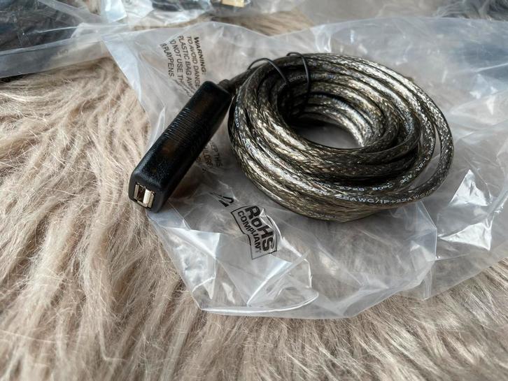 Nieuw! USB verlengkabel 5 meter, Computers en Software, Pc- en Netwerkkabels, Nieuw, Ophalen of Verzenden