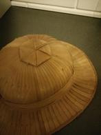 Vintage rieten rotan jungle hoed in mooie staat verkerend., Ophalen of Verzenden