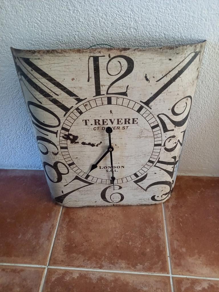 Stoere metalen klok, Ophalen of Verzenden, Wandklok