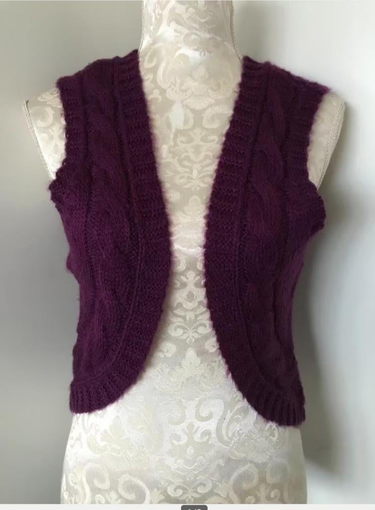 Auberginekleurige Mohair Bolero, Ophalen of Verzenden, Zo goed als nieuw, Maat 38/40 (M), Overige kleuren