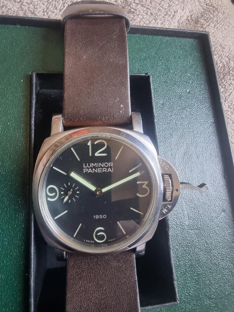 Panerai 1950 Handwinder - Loopt perfect, service 2024, Ophalen of Verzenden