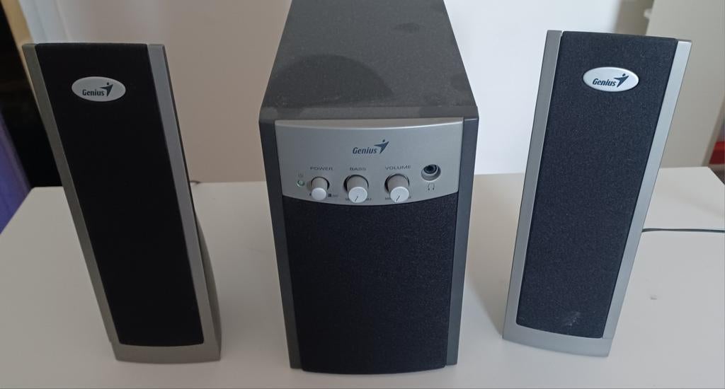 Genius speakerset met subwoofer (2.1), Computers en Software, Pc speakers, Ophalen of Verzenden, Gebruikt, Audiokanaal 2.1, Genius