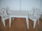 Kinder Tafel en 2 Stoeltjes - Wit - zgan, Kinderen en Baby's, Kinderkamer | Tafels en Stoelen, Ophalen, Zo goed als nieuw, Tafel(s) en Stoel(en)