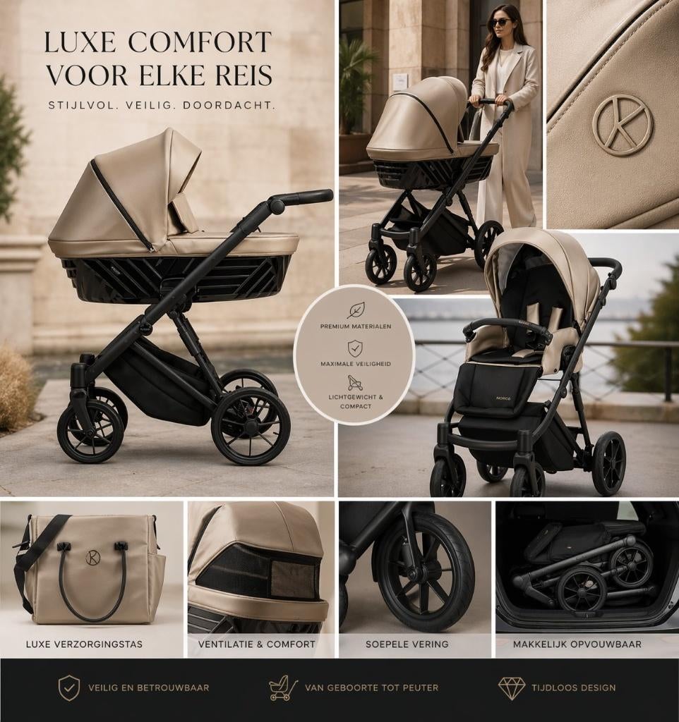 Kinderwagen - 2 in 1 - Ivento van Kunert - Nieuw, Nieuw, Combiwagen, Verstelbare duwstang, Ophalen