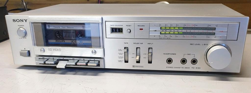 Sony cassettedeck tc-k33 vintage 1980, Audio, Tv en Foto, Cassettedecks, Ophalen of Verzenden