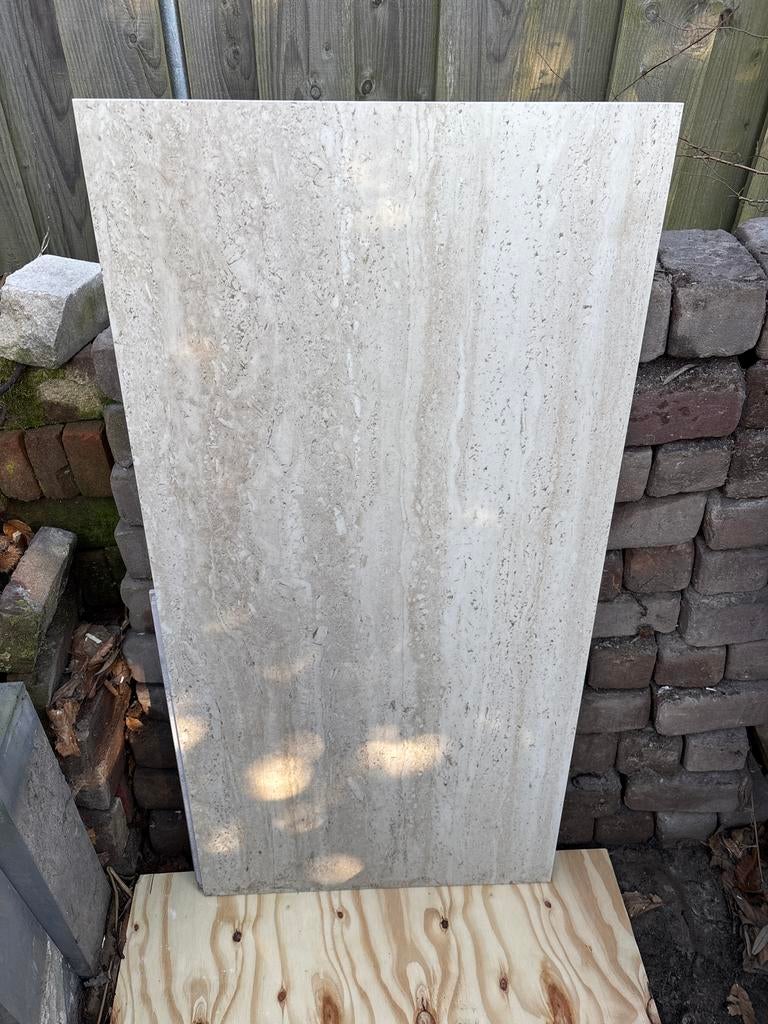 Luxe Travertin Badkamer Tegel - Natuursteen Look / 6 tegels, 40 tot 60 cm, Nieuw, Ophalen of Verzenden, Minder dan 5 m²