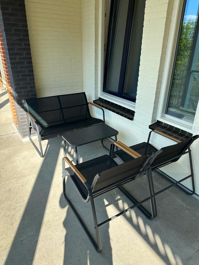 Stijlvolle Tuinset, Tuin en Terras, Tuinsets en Loungesets, Ophalen, 4 zitplaatsen, Gebruikt, Aluminium