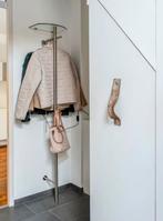 Moderne kapstok 5 hangers, 3 haakjes, Ophalen, Metaal, Wandkapstok, Minder dan 100 cm