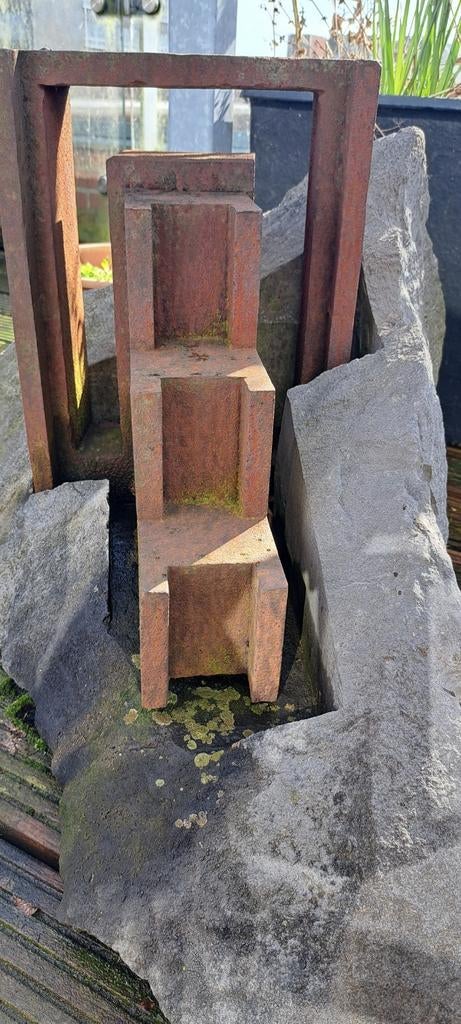 Uniek Cortenstaal Waterval Ornament voor Tuin, Tuin en Terras, Tuinbeelden, Ophalen, Gebruikt, Overige materialen