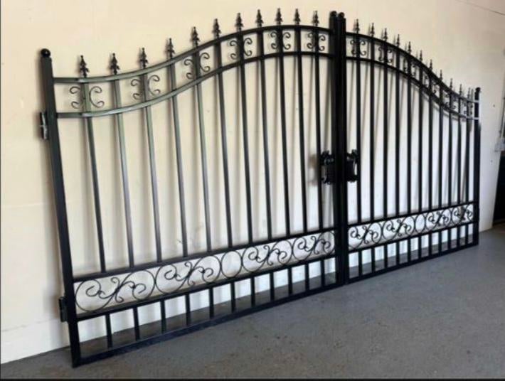 Nieuw! Sierpoort staal gepoedercoat, Ophalen, 200 cm of meer, Zo goed als nieuw, IJzer