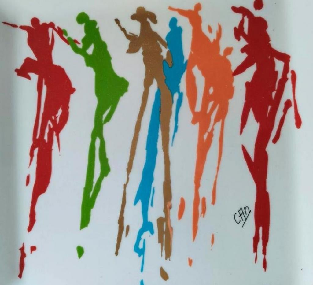 Porseleinen designbord (Artihove design van Conny Ammerlaan), Antiek en Kunst, Kunst | Designobjecten, Ophalen of Verzenden