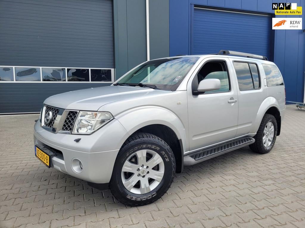 Nissan Pathfinder 2.5 SE Scuifdak Grijs Kenteken, Auto's, Bestelauto's, Automaat, Gebruikt, 4 cilinders, Lederen bekleding