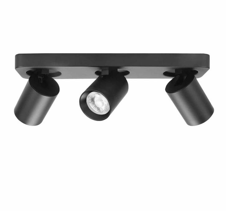 Nieuw 2 Highlight opbouwspots plafond zwart metaal GU10, Huis en Inrichting, Lampen | Spots, Nieuw, Plafondspot of Wandspot, Metaal of Aluminium