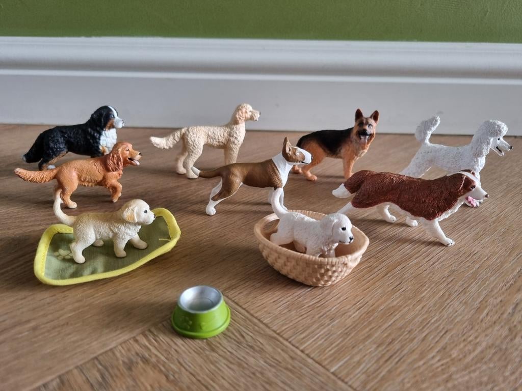 Schleich Honden Speelset - 9 Figuren met Accessoires, Ophalen of Verzenden, Gebruikt