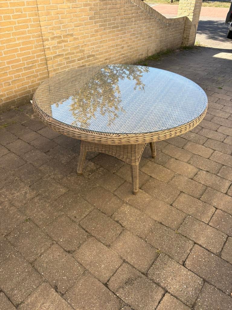 4so tuintafel 130cm, Tuin en Terras, Tuintafels, Ophalen, Zo goed als nieuw, Rechthoekig, Wicker