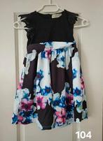 Jurk meisje 104 lente zomer zwart bloemenprint roze blauw, Ophalen of Verzenden, Nieuw, Meisje, Jurk of Rok