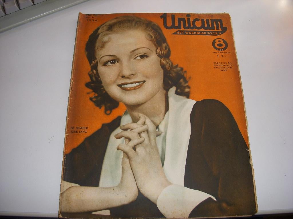 Tijdschrift Unicum Het weekblad voor u juli 1936, Toonder, Ophalen of Verzenden, Gelezen, Glossy