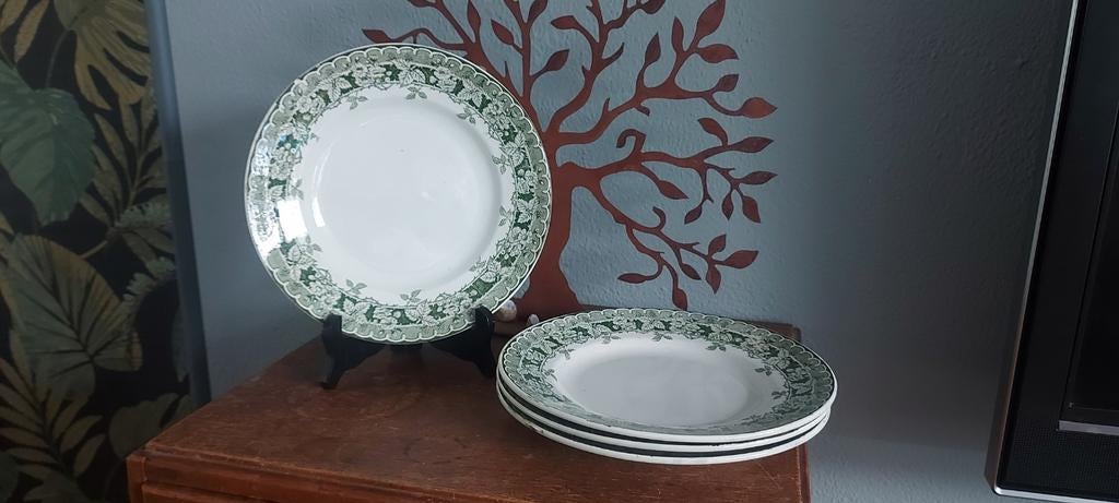 4 borden Moulin des loups, Antiek en Kunst, Antiek | Servies los, Ophalen of Verzenden